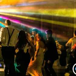 Efektové osvetlenie DJ a osvetlenie na stužkovú slávnosť, tanečná zábava v Tatravagonke v Poprade